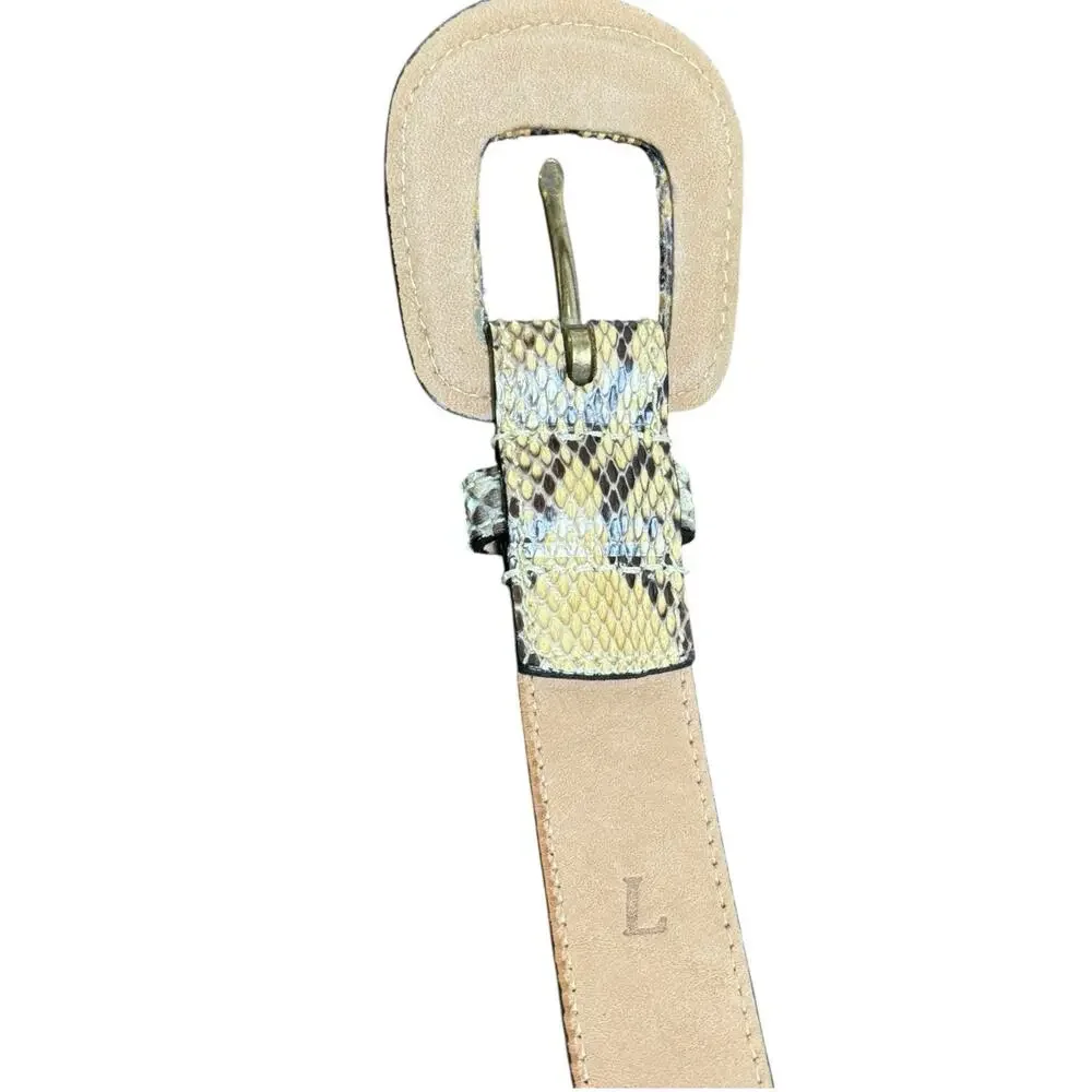 Vintage 90's Snakeskin WCM New York Genuine Python Belt Size L